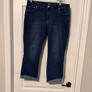 crown & ivy Dark Blue Ankle Jeans